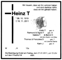 Vorschau Todesanzeige in der Zukunft gestorben